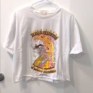 Cropped graphic T-shirt